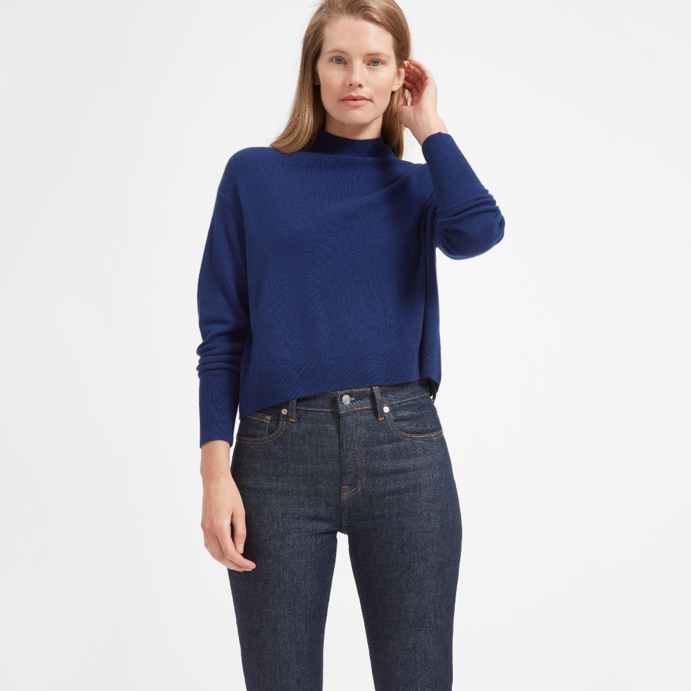 Everlane Cashmere Crop Mockneck